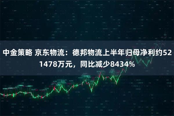 中金策略 京东物流：德邦物流上半年归母净利约521478万元，同比减少8434%
